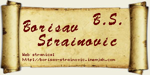 Borisav Strainović vizit kartica